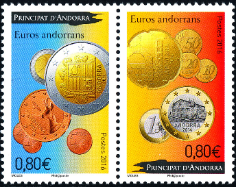  Euros andorrants 2 € et 5 centimes 