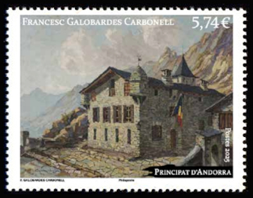 timbre Andorre Att N° légende : Francesc Galobardes Carbonell (1930-2024)