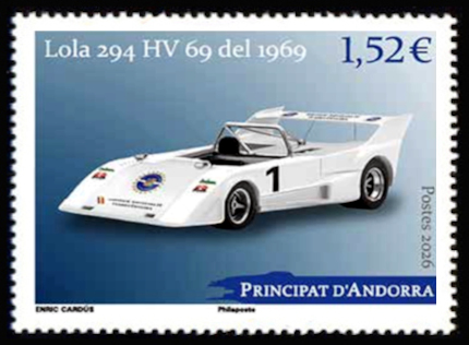 timbre Andorre Att N° légende : Lola 294 HV 69