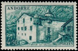 timbre Andorre N° 108A légende : Andorre la Vieille