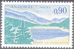 timbre Andorre N° 163A légende : Lac d'Engolasters à Encamp