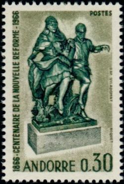 timbre Andorre N° 181 légende : Centenaire de la réforme administrative