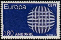 timbre Andorre N° 203 légende : Europa