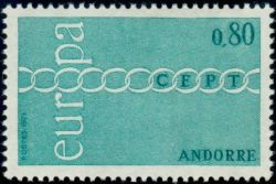 timbre Andorre N° 213 légende : Europa