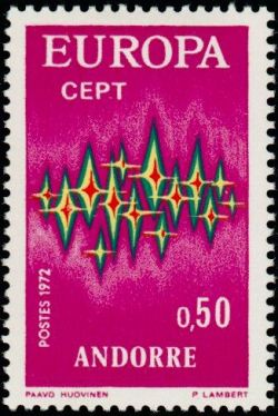 timbre Andorre N° 217 légende : Europa