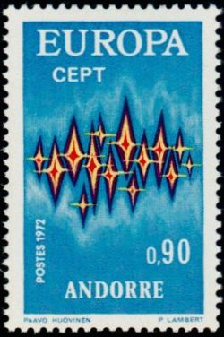 timbre Andorre N° 218 légende : europa