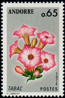 timbre Andorre N° 235 légende : Fleurs de la vallée d'Andorre
