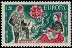 timbre Andorre N° 254 légende : Europa