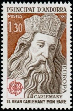 timbre Andorre N° 284 légende : Europa