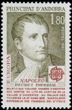 timbre Andorre N° 285 légende : Europa