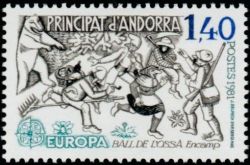 timbre Andorre N° 292 légende : Europa
