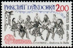 timbre Andorre N° 293 légende : Europa