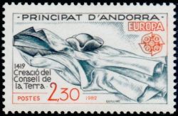 timbre Andorre N° 301 légende : Europa