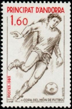 timbre Andorre N° 302 légende : Coupe du monde de football