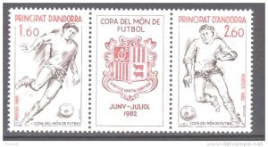 timbre Andorre N° 302A légende : Coupe du monde de football