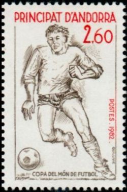 timbre Andorre N° 303 légende : Coupe du monde de football