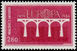 timbre Andorre N° 330 légende : Europa
