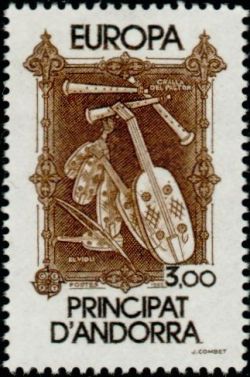 timbre Andorre N° 340 légende : Europa