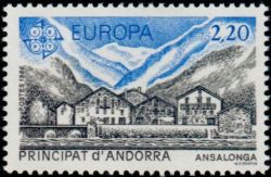 timbre Andorre N° 348 légende : Europa