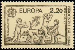 timbre Andorre N° 378 légende : Europa