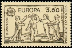 timbre Andorre N° 379 légende : Europa