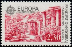 timbre Andorre N° 388 légende : Europa