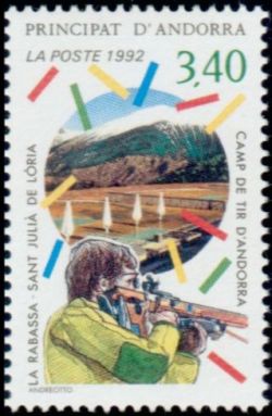 timbre Andorre N° 419 légende : Jeu0 olympiques d'été à Barcelone