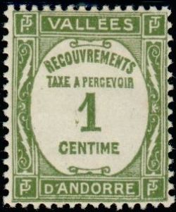 timbre Andorre Taxe 16 légende : Timbre taxe