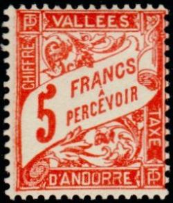 timbre Andorre Taxe 20 légende : Timbre taxe