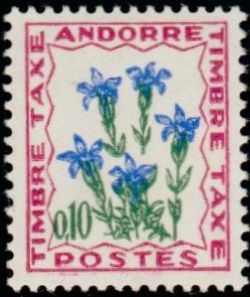 timbre Andorre Taxe 47 légende : Fleurs des Champs