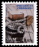  Poulie et Cordage -Bitte de pont 