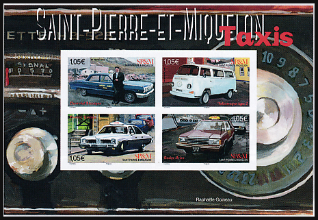 timbre de Saint-Pierre et Miquelon x légende : Les Taxis