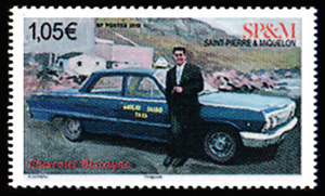 timbre de Saint-Pierre et Miquelon x légende : Les Taxis