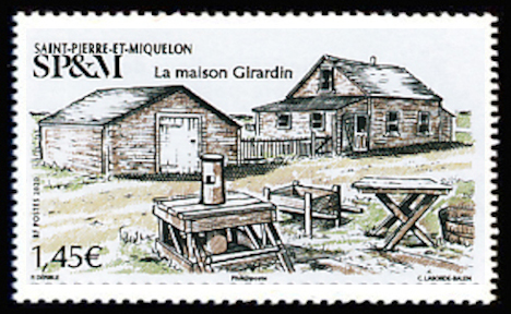timbre de Saint-Pierre et Miquelon x légende : La maison Girardin