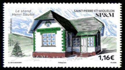 timbre de Saint-Pierre et Miquelon x légende : Le stand Henri Sauto