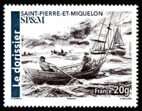 timbre de Saint-Pierre et Miquelon x légende : Le dorissier