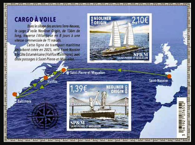timbre de Saint-Pierre et Miquelon x légende : Cargo Néoline