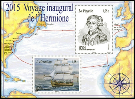  Voyage inaugural de la frégate « L'Hermione »  