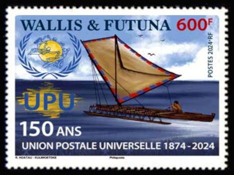 timbre de Wallis et Futuna x légende : 150 ans Union postale universelle