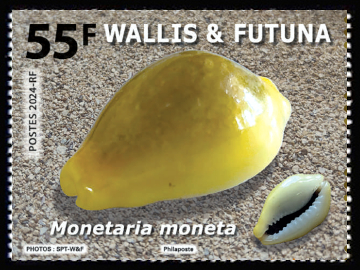 timbre de Wallis et Futuna x légende : MONETARIA MONETA