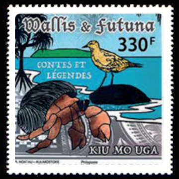 timbre de Wallis et Futuna x légende : Contes et légendes «KIU MO UGA»