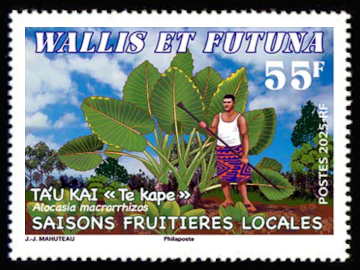 timbre de Wallis et Futuna x légende : Saison fruitière locale