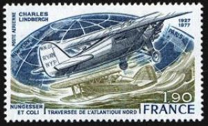  Cinquantenaire de la traversée de l'atlantique-nord par Charles Lindbergh (1902-1974) et de la disparition de Nungesser (1892-1927 et Coli (1881-1927) 