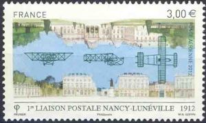  1er liaison postale Nancy-Lunéville 1912 