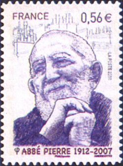 timbre N° 389, Abbé Pierre (1912-2007)