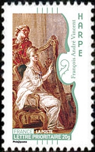 timbre N° 391, Carnet musique - Harpe