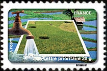 timbre N° 409, Fête du timbre - le timbre fête l'eau - Irrigation