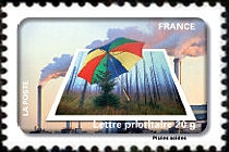  Fête du timbre - le timbre fête l'eau - Pluies acides 