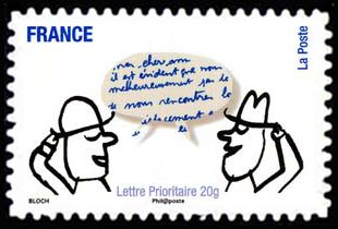  Carnet «Sourires» <br>Personnages coiffés d'un chapeau se saluant