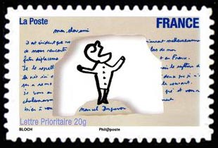  Carnet «Sourires» <br>Personnage chantant sur un scène en papier